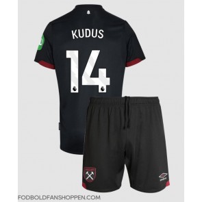 West Ham United Mohammed Kudus #14 Udebanetrøje Børn 2024-25 Kortærmet (+ Korte bukser)